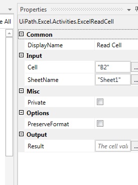 giving values to existing excel